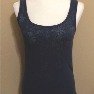 Women’s Blue Floral Eddie Bauer Tank Top